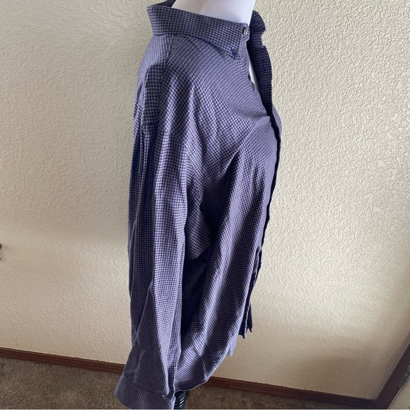 Hart Schaffner Marx Plaid Dress Shirt Button Down Collared Long Sleeve Blue Gray - Picture 5 of 8